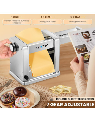 Máquina de Pasta Eléctrica NUEVO INTENTO 3 Cuchillas 110V