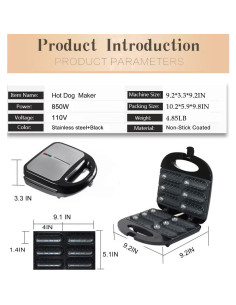Máquina de Desayuno 3 en 1 JACKGOLD con Placas Intercambiables 2