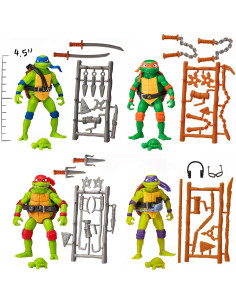 Figuras Tortugas Ninja Mutant Mayhem Playmates 4 Piezas 2