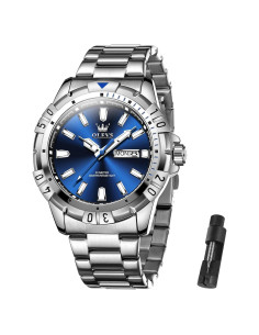 Reloj OLEVS Hombre 5560 Acero Inoxidable Azul Lujo