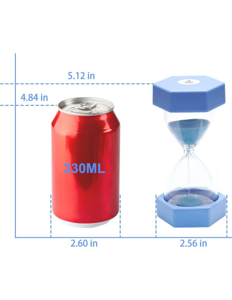 Set 5 Relojes de Arena SANDTIMER 3-30 Minutos Macaron