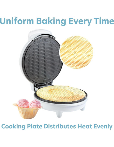 Hacedor de Conos y Cuencos de Waffle CucinaPro 350W Antiadherente