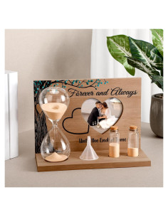 Kit Ceremonia Arena Sliner Reloj 60 Minutos Base Madera