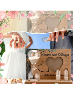 Kit Ceremonia Arena Sliner Reloj 60 Minutos Base Madera 2