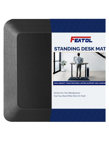 Alfombra Antifatiga FEATOL 70x24 cm Acolchada Negra