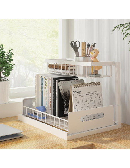 Organizador Bajo Fregadero REALINN 2 Niveles Blanco
