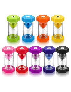 Juego de Relojes de Arena Yunsailing 9 Colores 1-60 Minutos