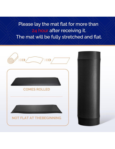 Alfombra Antifatiga FEATOL 70x24 cm Acolchada Negra