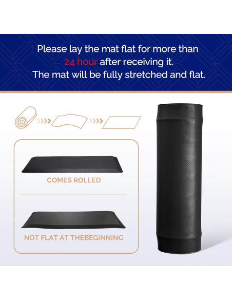 Alfombra Antifatiga FEATOL 70x24 cm Acolchada Negra