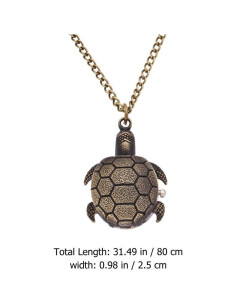 Reloj de bolsillo Hemobllo tortuga vintage colgante 80x2.5cm 2