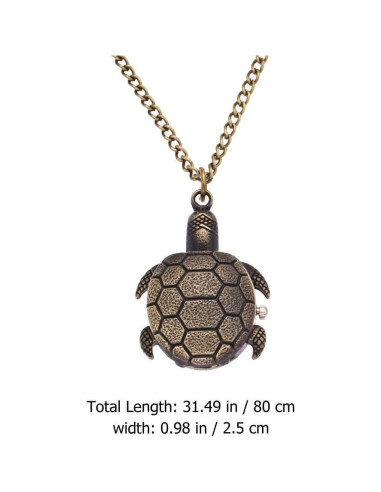 Reloj de bolsillo Hemobllo tortuga vintage colgante 80x2.5cm