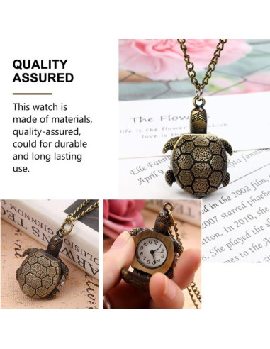Reloj de bolsillo Hemobllo tortuga vintage colgante 80x2.5cm