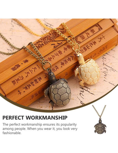 Reloj de bolsillo Hemobllo tortuga vintage colgante 80x2.5cm