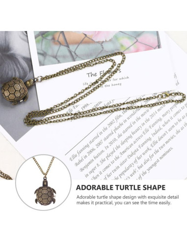 Reloj de bolsillo Hemobllo tortuga vintage colgante 80x2.5cm