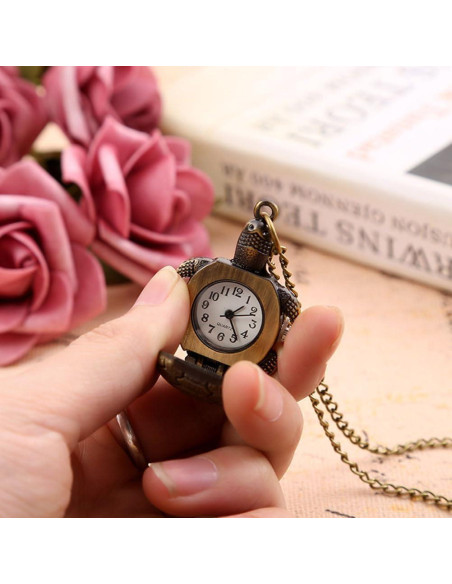 Reloj de bolsillo Hemobllo tortuga vintage colgante 80x2.5cm
