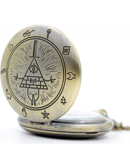 Reloj de bolsillo KDJSTORE Cuarzo con cadena y caja regalo