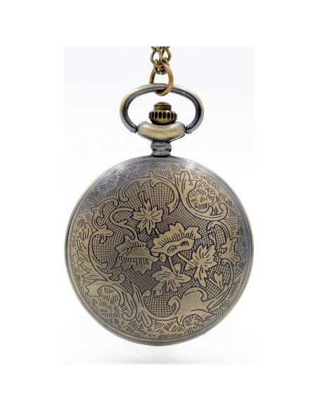 Reloj de bolsillo KDJSTORE Cuarzo con cadena y caja regalo