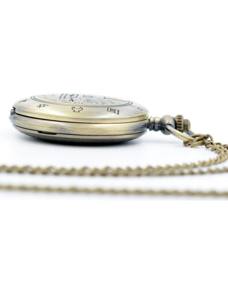 Reloj de bolsillo KDJSTORE Cuarzo con cadena y caja regalo