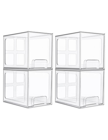 Cajones de Almacenamiento Apilables Vtopmart 4 Piezas 16.76 cm