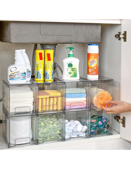 Cajones de Almacenamiento Apilables Vtopmart 4 Piezas 16.76 cm