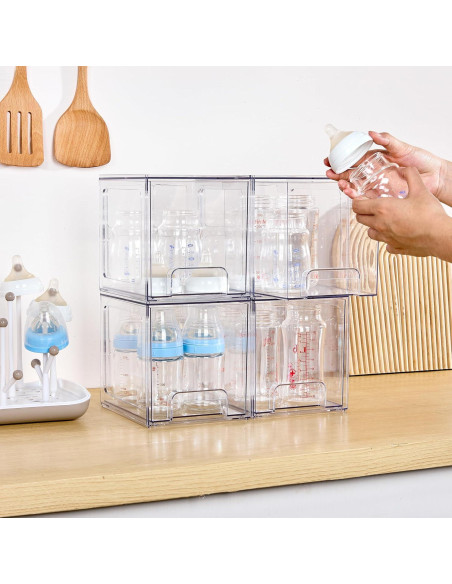 Cajones de Almacenamiento Apilables Vtopmart 4 Piezas 16.76 cm