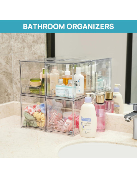 Cajones de Almacenamiento Apilables Vtopmart 4 Piezas 16.76 cm