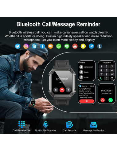 Reloj Inteligente Kimeag H31 Fitness Impermeable Negro