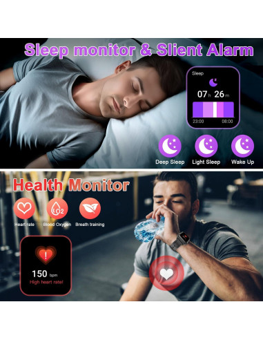 Reloj Inteligente Kimeag H31 Fitness Impermeable Negro