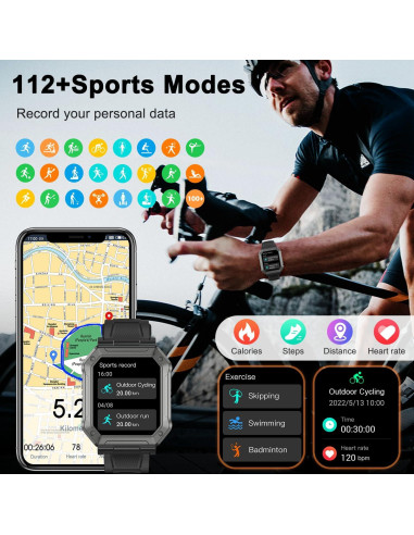 Reloj Inteligente Kimeag H31 Fitness Impermeable Negro