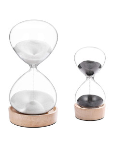 Reloj de Arena SuLiao 30 Min y 5 Min con Base de Madera