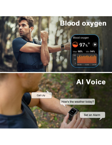 Reloj Inteligente Kimeag H31 Fitness Impermeable Negro