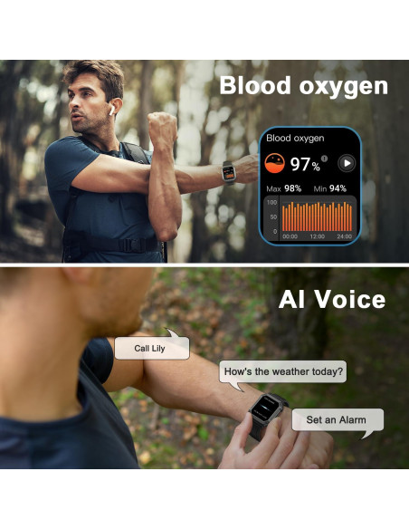 Reloj Inteligente Kimeag H31 Fitness Impermeable Negro