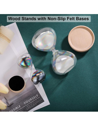 Reloj de Arena SuLiao 30 Min y 5 Min con Base de Madera