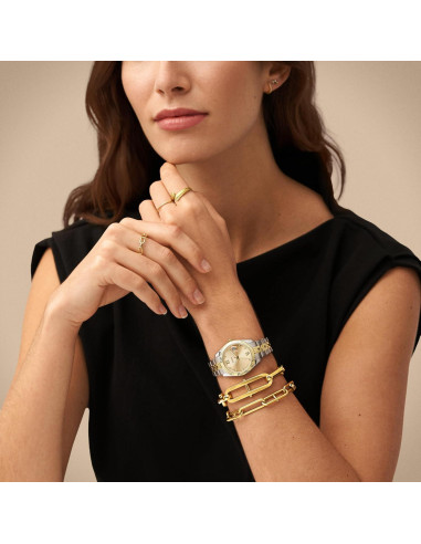 Reloj de Cuarzo Mini Scarlette Fossil 32mm Bicolor Oro/Plata