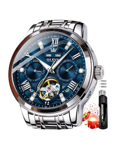 Reloj OLEVS Automático Hombre Oro Diamantes 42mm Esqueleto