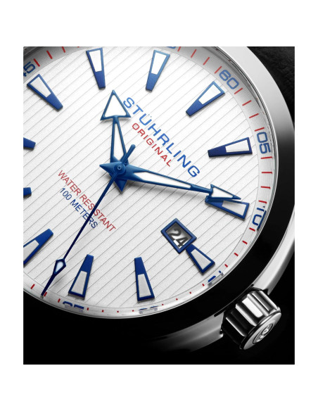 Reloj de vestir Stuhrling Original 3953 acero 42mm con fecha