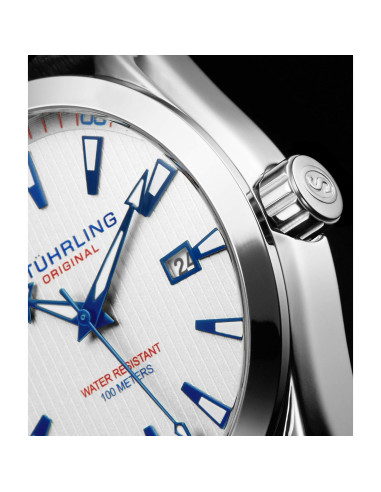 Reloj de vestir Stuhrling Original 3953 acero 42mm con fecha