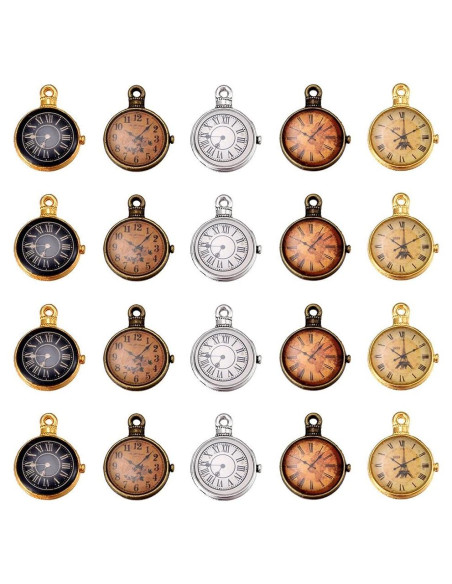 15 Piezas Reloj de Bolsillo Retro Accesorios Joyería DIY