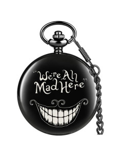 Reloj de bolsillo Alwesam con cadena de 38 cm y números romanos