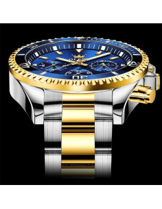 Reloj OLEVS para Hombres Cronógrafo Fase Lunar Acero 2