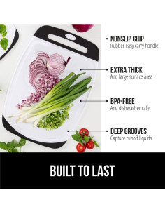 Juego de Tablas de Cortar Gorilla Grip Set de 3 Reversibles 2