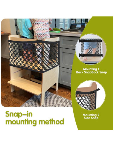 Red de Seguridad JZHLLA para Torre de Niños Negra