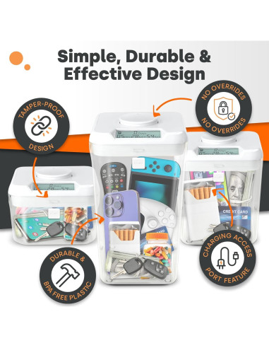 Contenedor de bloqueo Kitchen Safe XL 31.24 cm programable