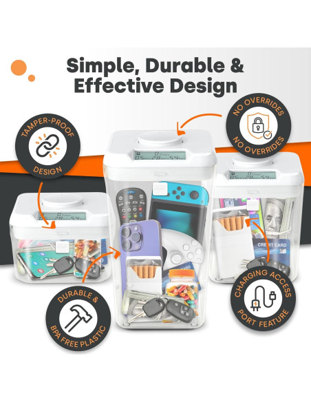 Contenedor de bloqueo Kitchen Safe XL 31.24 cm programable