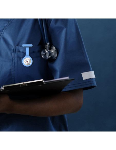 Paquete de 4 Relojes de Enfermera AGEN KGEN Clip Luminosa