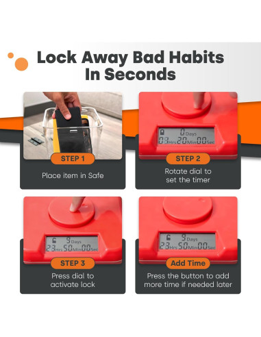 Contenedor de bloqueo Kitchen Safe XL 31.24 cm programable