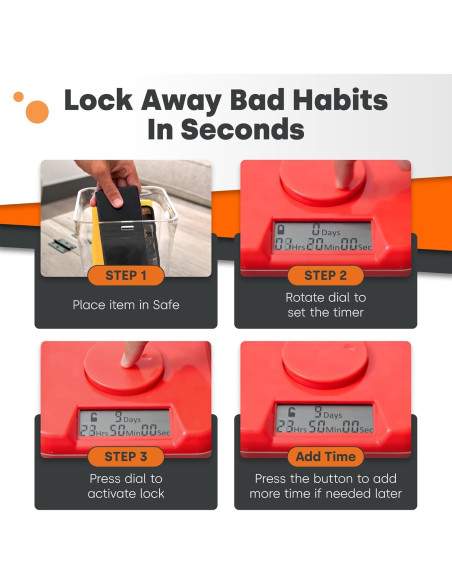 Contenedor de bloqueo Kitchen Safe XL 31.24 cm programable