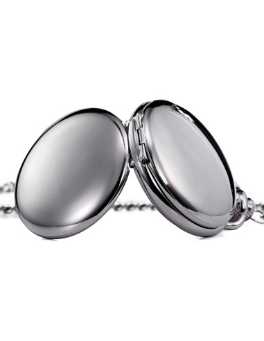 Reloj de bolsillo TREEWETO mecánico con cadena y dial azul