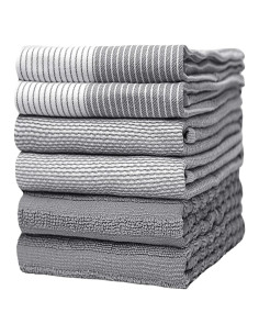 Toallas de Cocina Bumble 6 Piezas Algodón Gris 71x50 cm