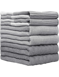 Toallas de Cocina Bumble 6 Piezas Algodón Gris 71x50 cm 2
